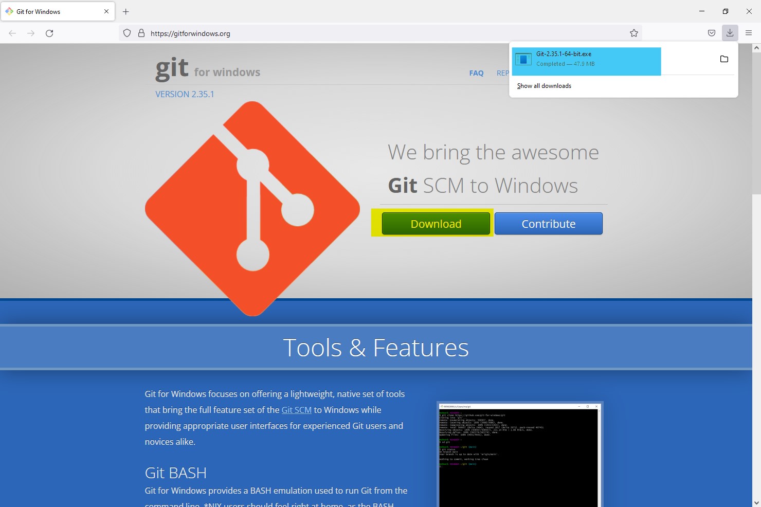 git for windows download